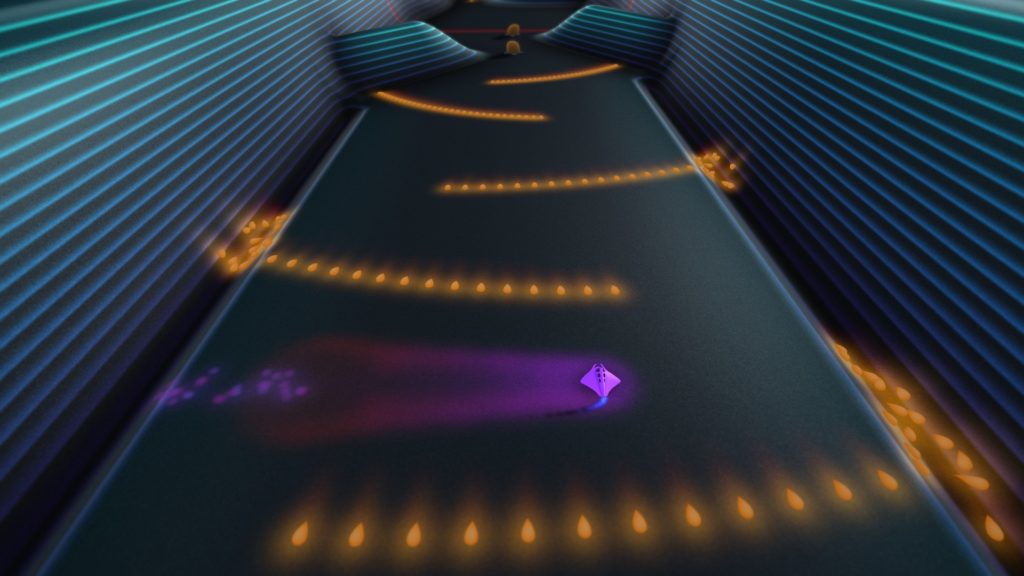 Screenshot di un livello di Flowing Lights per la recensione